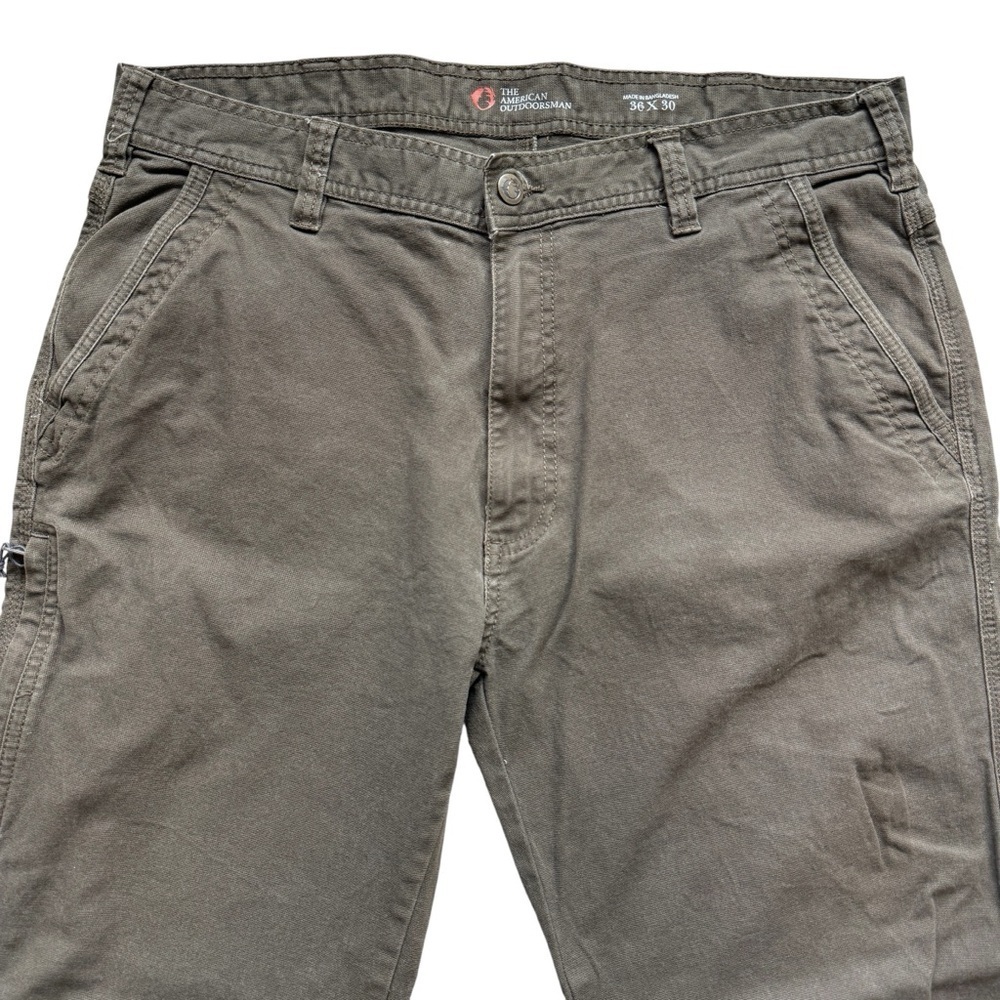 The American Outdoorsman Cargo Pants Mens 36x30 Brown Straight Leg Hiking Hunt